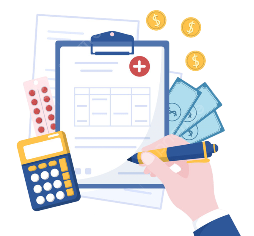Illustrasi dashboard keuangan modern dengan grafik dan diagram lingkaran